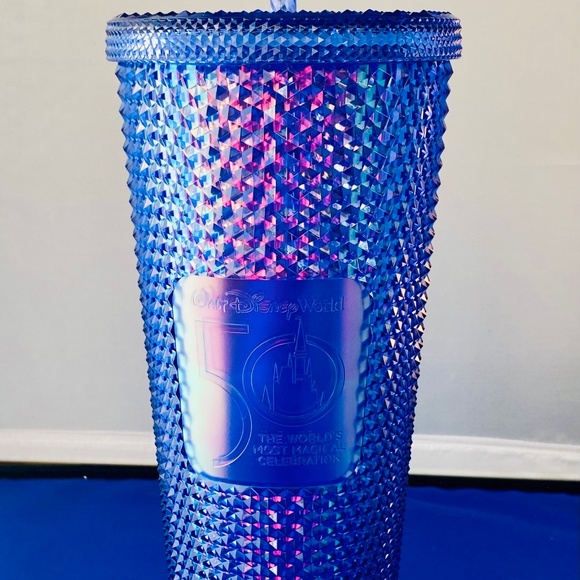 Disney Other - Authentic Disney 50th Anniversary Starbucks Tumbler - Geometric - Blue NWT